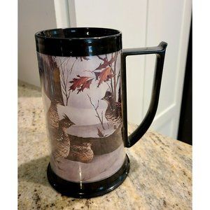 Kevin Daniel  Plastic Stein Pheasant Mug Tall Black. Hunting Coffee Mug